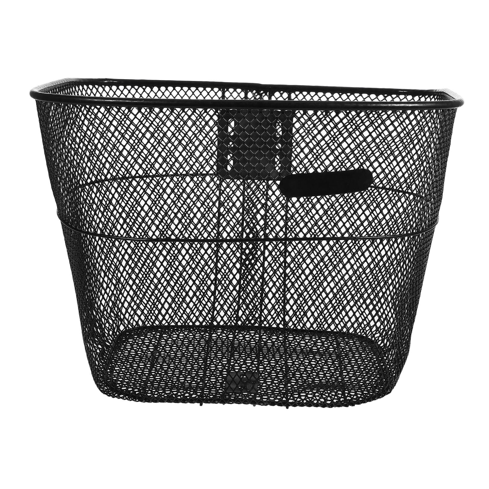 PTOOTP Large Capacity Front Bike Basket with Steel Frame, Easy Installation, Black, Fits Most and E-Bikes