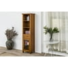 Logan Weatherd Oak Linen Cabinet with One Drawer and Three Open Shelves