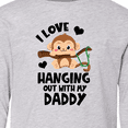 thumbnail image 4 of Inktastic Monkey I Love Hanging out with My Daddy Long Sleeve Youth T-Shirt, 4 of 5