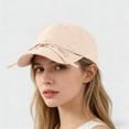 thumbnail image 5 of Sun Visor Hats for Women AURORADY New Bow Baseball Cap for Women's Summer Outdoor Soft Top Casual and Versatile Enhancing Small Sun Baseball Cap, Beige One Size Baseball Caps, 5 of 5