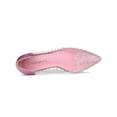 thumbnail image 5 of BLISSFUL STEP Women's Shoes Rhinestone Clear Pointed Toe Slip On Ballet Flats Pink 9, 5 of 8