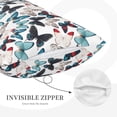 thumbnail image 3 of Daiia Butterfly Bedding Waterproof Pillow Protector Zippered Queen – Bed Bug Proof Pillow Encasement-16"x24", 3 of 6