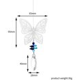 thumbnail image 4 of Colgante de cristal de carillón de viento giratorio de acero inoxidable y decoración de mariposa de jardín, 4 of 5
