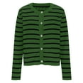 thumbnail image 7 of Generic Womens Striped Cardigan Sweaters Button Down Cropped Knit Lady Jackets Coat 2026 Fall Outfits Trendy Clothes, 7 of 7