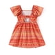 thumbnail image 4 of Vestido naranja en línea A con hombros descubiertos para niña Disney Moana 6-7 años, 4 of 7