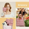thumbnail image 6 of 5 Pack Foldable Shopping Bag,Red Christmas Pattern Reusable Grocery Bags with Pockets,Large Reusable Tote Bags with Handles Waterproof & Lightweight, 6 of 6