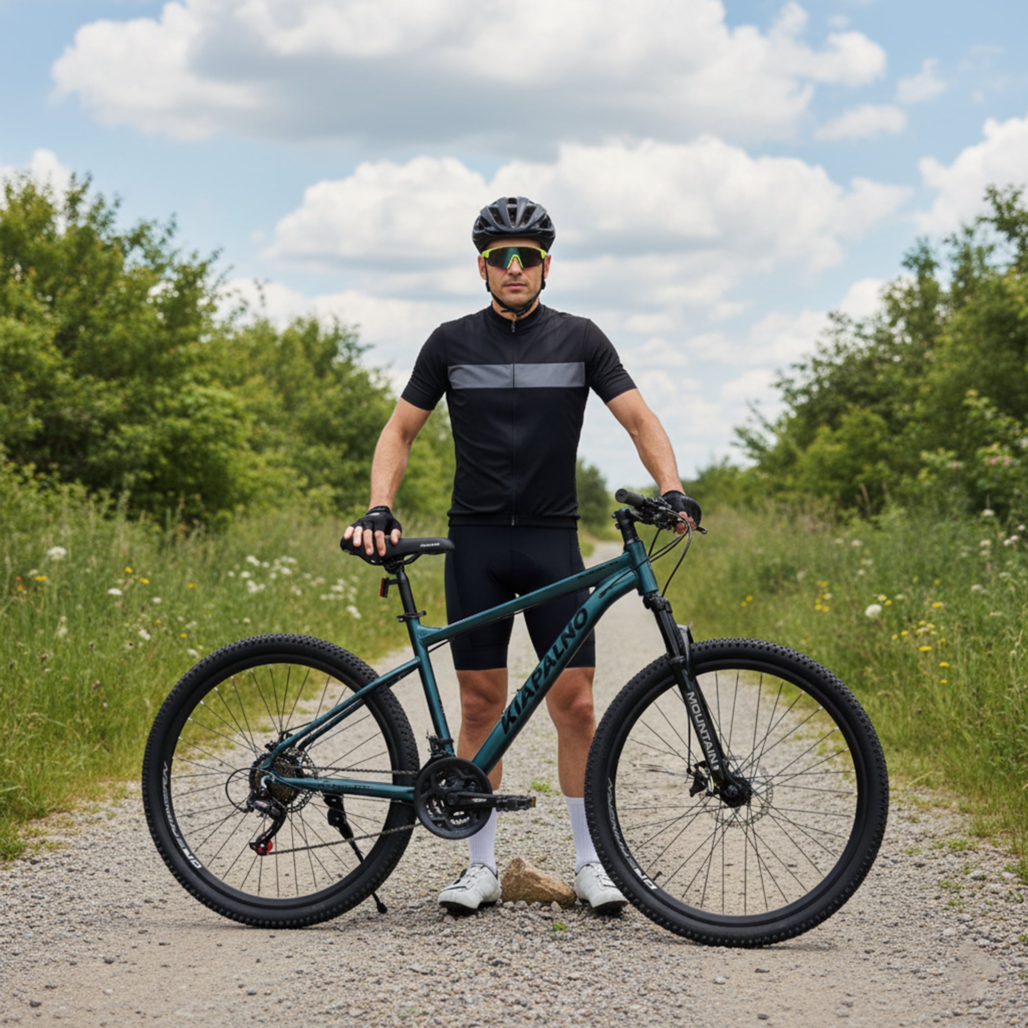 26 Inch Mountain Bike for Adult Men Women, 21-Speed Mountain Bicycle with Front Suspension and Dual Disc Brakes, Aluminum Alloy Frame MTB Bike for Outdoor Trail Commuter, Blue