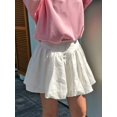 thumbnail image 2 of Women'S Y2k Bubble Skirts Pleated High Waist Puffy A Line Flared Mini Skirt White M, 2 of 6