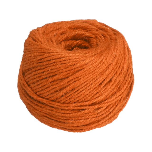 Uxcell Cuerda de Yute Natural de 100 Metros, Cuerda de Yute de 3 mm Color Naranja para Manualidades, Envoltura de Regalos, Decoración, Empaque, Jardinería y Soporte de Plantas