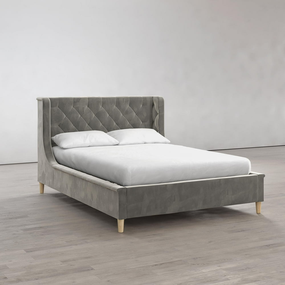 Little Seeds Monarch Hill Ambrosia Gray Full Size Upholstered Bed