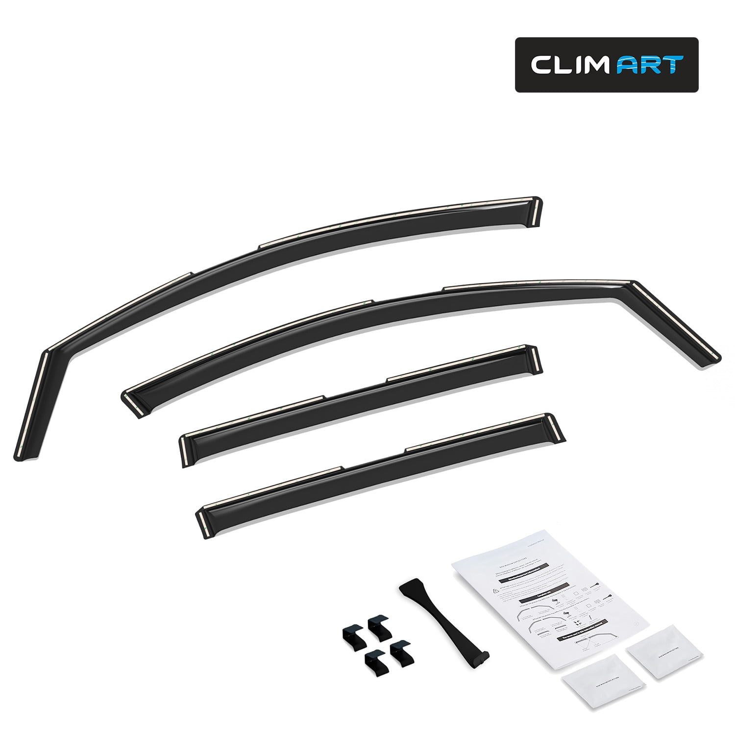 CLIM ART in-Channel Incredibly Durable Rain Guards for GMC Acadia 2017-2023, Original Window Deflectors, Vent Window Visors, Vent Deflector, 4 pcs. - 617535