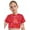 Red, variant on Haitryli Girls Glittery Crop Tops Jazz Dance Performance Dancewear Modern Steeetwear Round Neck Hip Hop Clothes Red 13-14