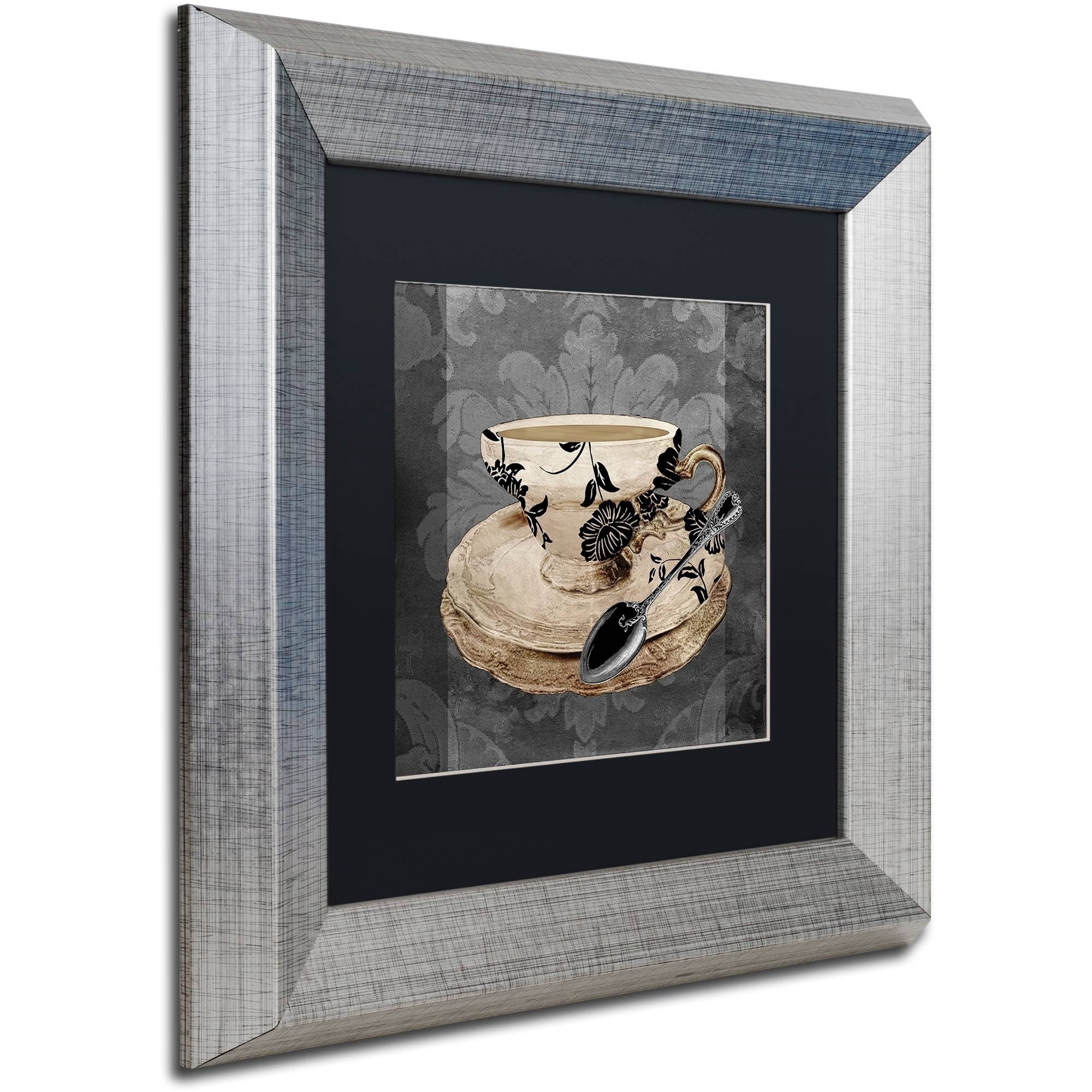 Trademark Fine Art "Vintage Cafe I" Canvas Art by Color Bakery Black Matte, Silver Frame