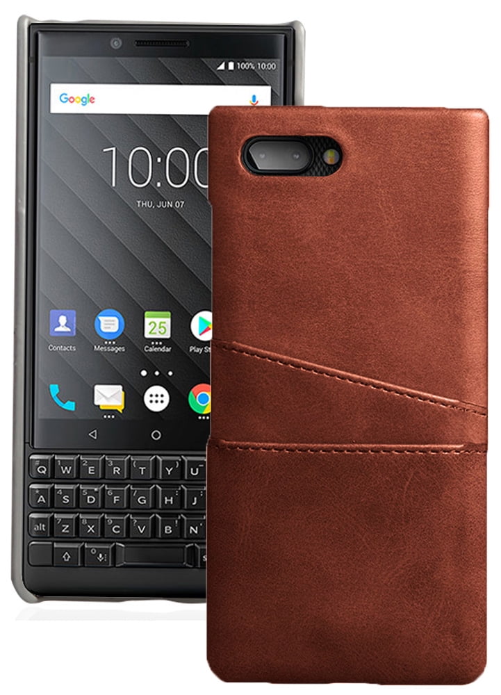 Case For BlackBerry Key2 Credit Card Slot Hard Shell Wallet Cover For 