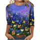 thumbnail image 1 of Tops Para Mujer Blusa Casual Elegante Camisas de Manga Larga Otoño Estampado de Flores de Moda Camiseta de Cuello Redondo Top Pullover Odeerbi ODB171146, 1 of 5