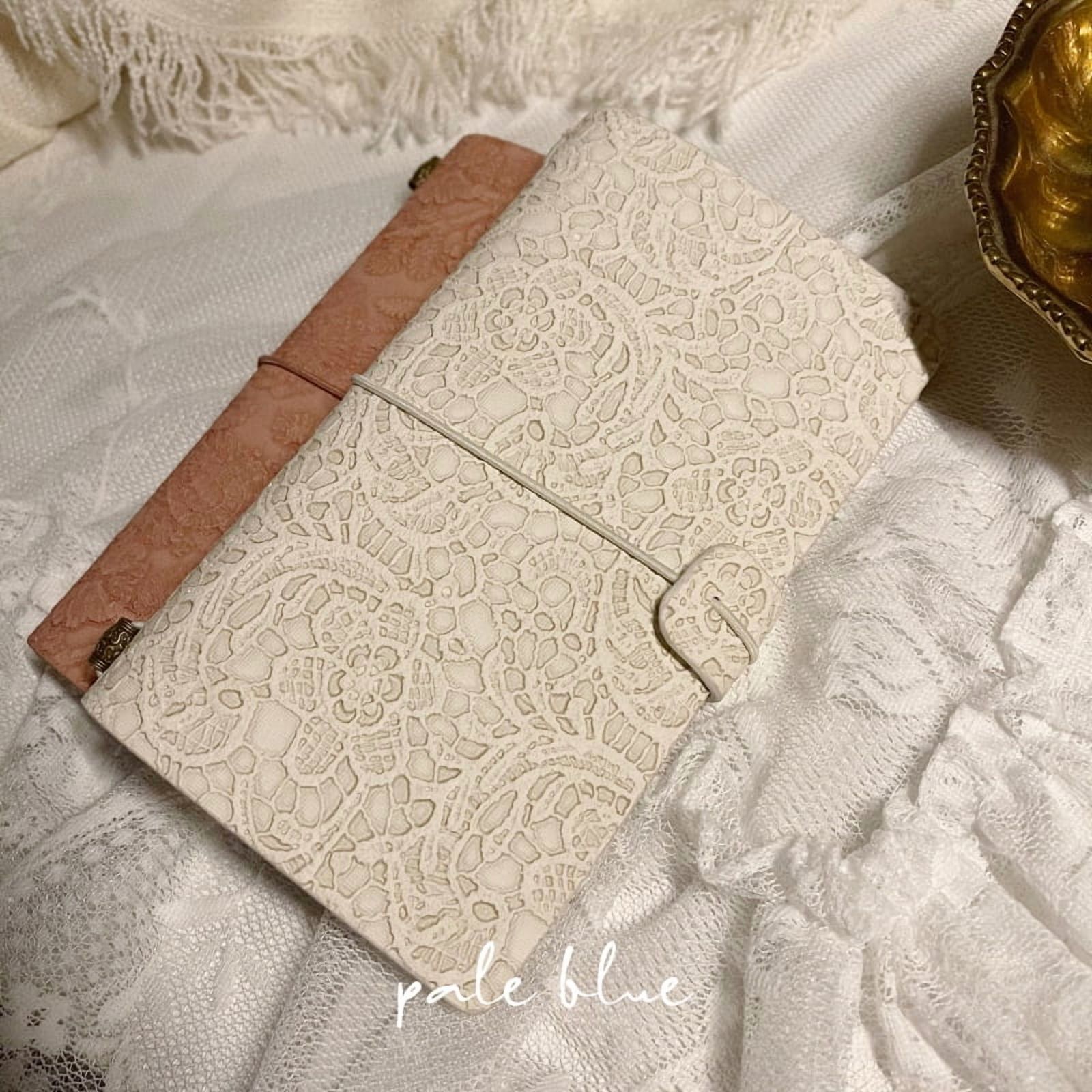 Vintage-Style Embossed Faux Leather Art Journal - Exquisite Junk Magazine Notebook with 3 Inner Notebooks