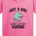thumbnail image 4 of Inktastic Just a Girl Who Loves Skating Youth T-Shirt, 4 of 5