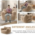 thumbnail image 6 of Bean Bag Chair, Adult Bean Bag Chair for Living Room, Big Beanbag Chair, Comfy Stuffed Beanbag Chair for Adults with Filling (Teddy Fabric in Coffee), 6 of 17