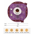 thumbnail image 6 of 15 Inch Round Placemats Set of 4, Purple Boho Non Slip Heat Insulation PP Table Mats, Country Abstract Geometric Ethnic Aesthetic Washable Place Mats for Kitchen Dining Party Table Decor, 6 of 7