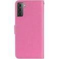 thumbnail image 4 of case for Samsung Galaxy S21 Case for Women, Glitter Bling Diamond PU Leather Wallet Phone Case with Wsrist String Full Body Protective Flip Cover for Samsung Galaxy S21 Owl Pink, 4 of 14