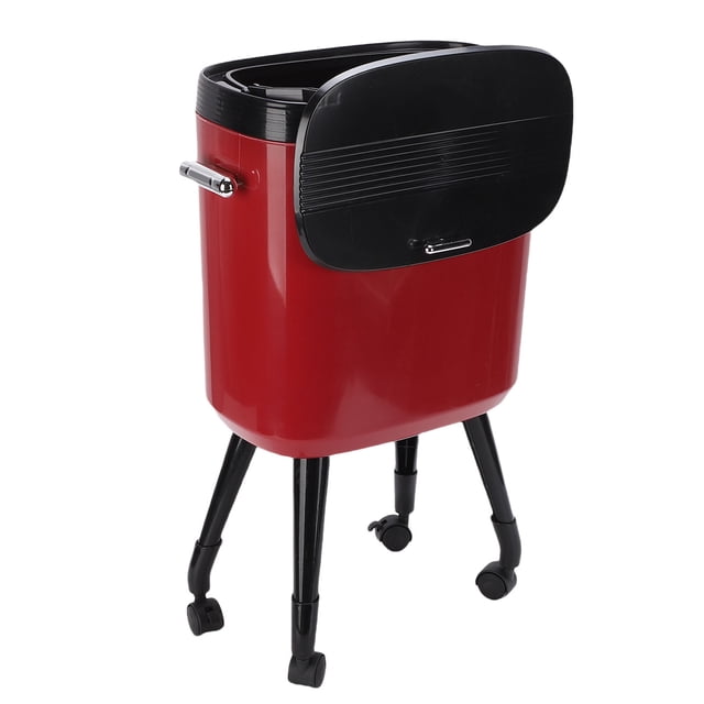 Cubo De Basura Alto Con Ruedas, 15 L Gran Capacidad Cubo De Basura Estrecho Con Tapa Hermética Papelera De Oficina Para Cocina Hogar Sala De Estar Oficina