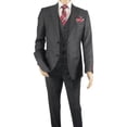 thumbnail image 3 of Men Suit BERLUSCONI Turkey 100% Italian Wool Super 180's Vested #Ber2 Charcoal, 3 of 9