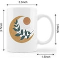 thumbnail image 4 of Boho Mug Cup,Abstract Boho Sun Moon Botanical Leaf Ceramic Mug-11oz Coffee Milk Tea Mug Cup,Bohemian Home Decor,Gifts for Boho Lovers Girls Women Coworkers, 4 of 5