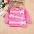 thumbnail image 2 of ZACPNCV Toddler Girl Sweatshirt Cotton Crewneck Clothes for Baby Girls Pink 1-2 Years, 2 of 9