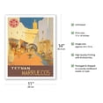 thumbnail image 2 of Tétouan (Tetuán) - Morocco (Marruecos) - City of the White Dove - Vintage Travel Poster by Mariano Bertuchi c.1940 - Fine Art Matte Paper Print (Unframed) 11x14in, 2 of 4