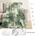 thumbnail image 5 of Sage Green Ombre Blanket Soft Cozy Warm Throw Blanket for Couch, Plush Fuzzy Flannel Fleece Blankets for Sofa, Gradient Abstract Art Vintage Bed Blankets Lightweight Gifts for Women, 50"x80", 5 of 9