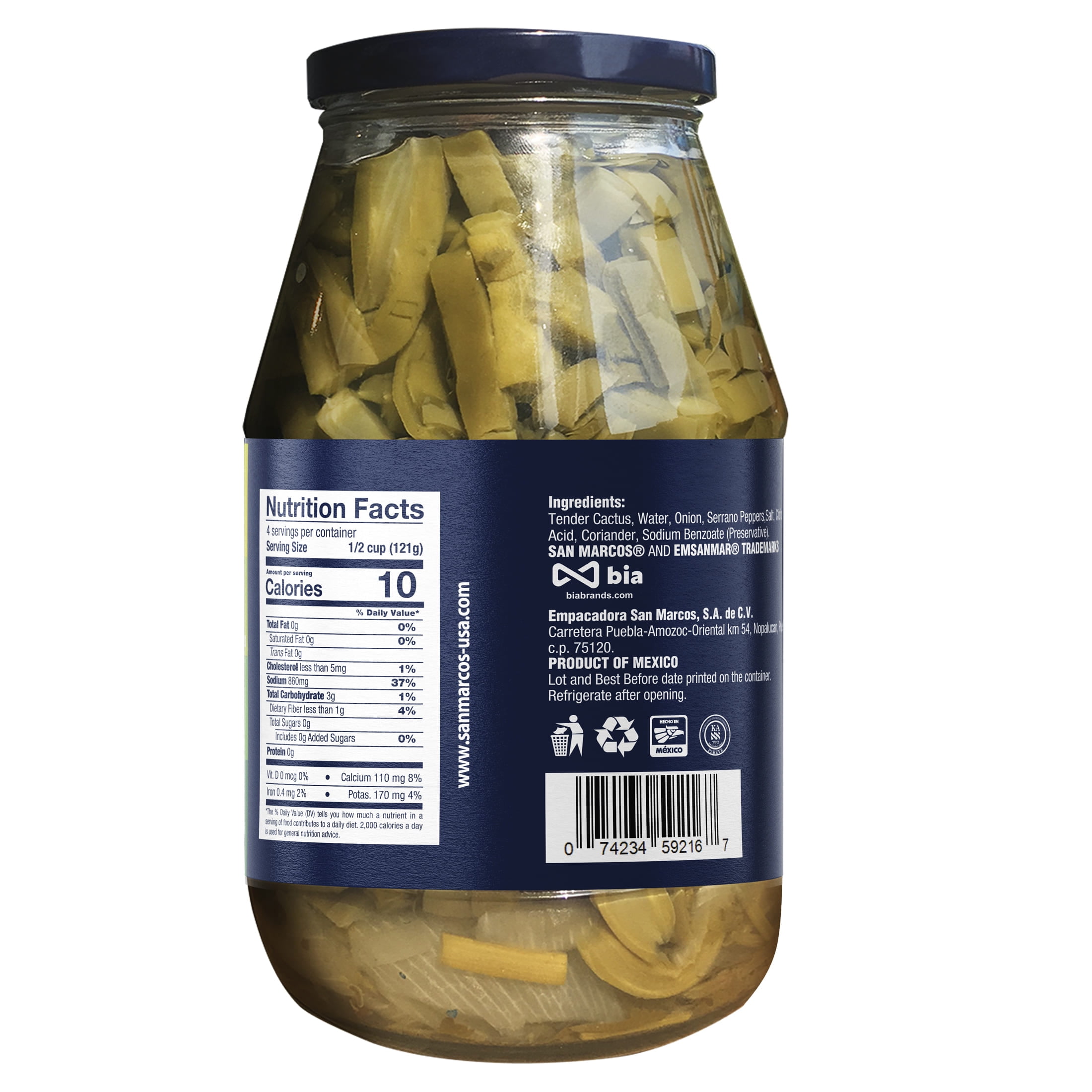 San Marcos Natural Tender Cactus 29oz Shelf Stable Jar