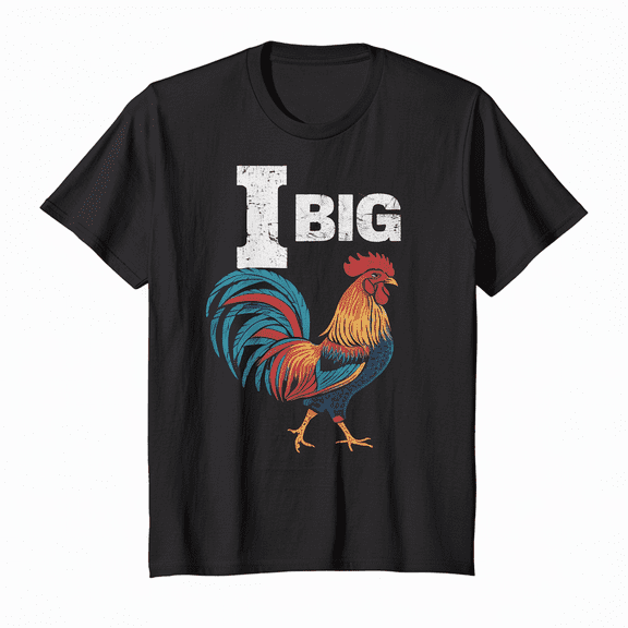 Funny I Big Rooster Distressed Male Chicken Lover T-Shirt