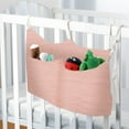 thumbnail image 6 of tzyudk Double Layer Fabric Bedside Hanging Storage Bag with Pockets for Nursery Organization and Baby Supplies Cloth Pink, 6 of 6