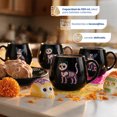 thumbnail image 4 of Juego de 4 Tazas de Café y Té de Cerámica 500 ml Color Negro Chefmaker Mictla para Halloween y Día de Muertos, 4 of 7