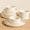 Beige-Set (12pcs), variant on Ceramic Dinnerware Sets For 4 12 Pieces Porcelain Lightweight Plates And Scratch Resistant Dish Set Oven &wave Dishwasher Safe Amethyst