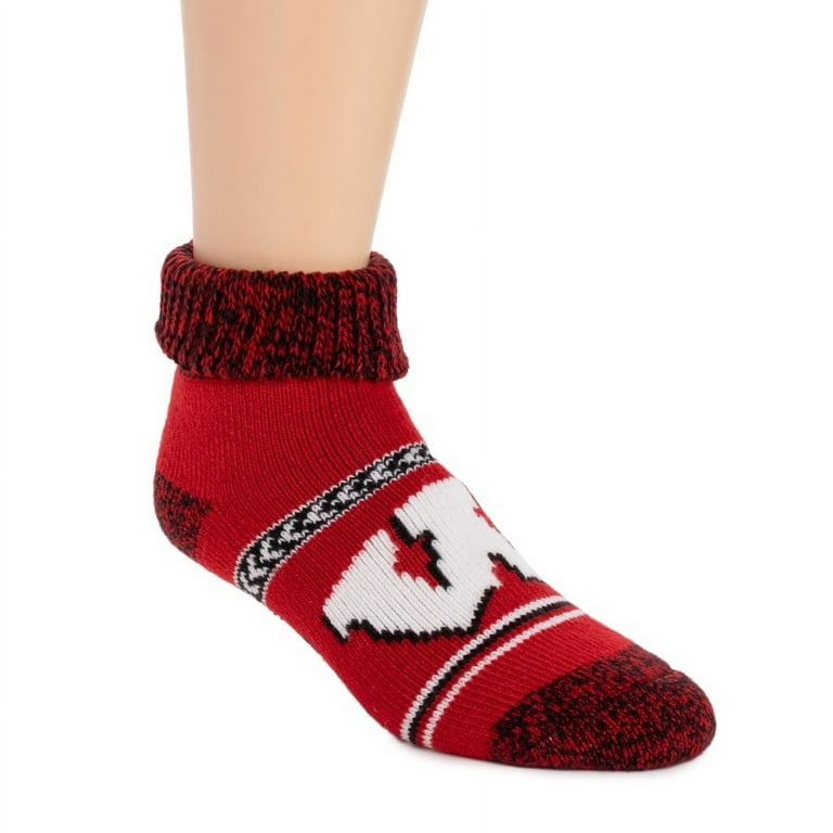 Game Day by MUK LUKS Unisex Short Heat Retainer Socks, Wisconsin