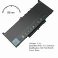 thumbnail image 2 of J60J5 Primary Laptop Battery for Dell Latitude E7270 P26S001 E7470 P61G001 451, 2 of 6