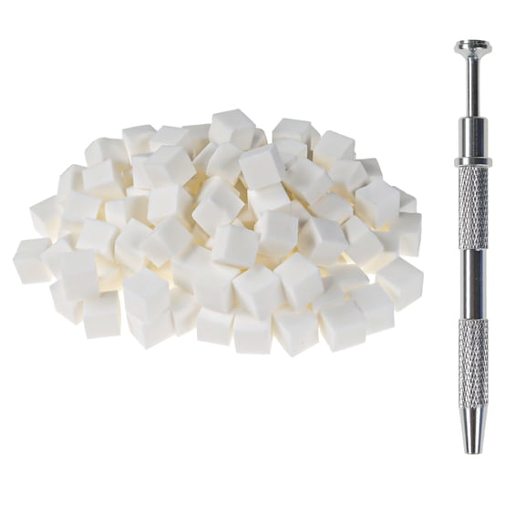 200 Pcs Nail Sponges for Ombre with 4 Claws Nail Sponge Metal Grabber,Nail Sponges,Ombre Nail Brush,For color gradient and flowering Manicure Nail Art (White,200Pcs)