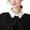 White, variant on Women's Collar With Pearl Trim Lace Decorated Layering False Under Shirt For Spring And Autumn Long Sleeve Blouse