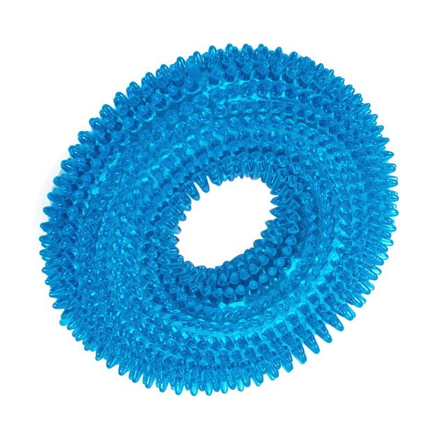 Methold Pet Chew Toy Training Squeak Ring Ball TPR Molar Sonido Interactivo Juego Juguete, Azul 1, S Type3 NO3 Methold PT000192-08