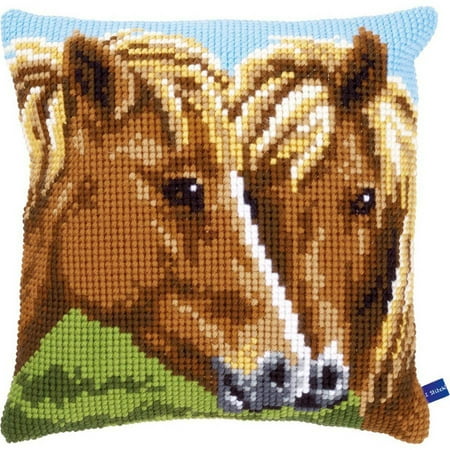 Horse Cross Stitch - Horses Cushion Cross Stitch Kit, 15.75