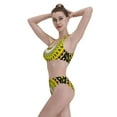 thumbnail image 5 of Kdxio Yellow Mandala for Womens High Waisted Bikini Top Sports Style Two Piece Bathing Suits, 5 of 7
