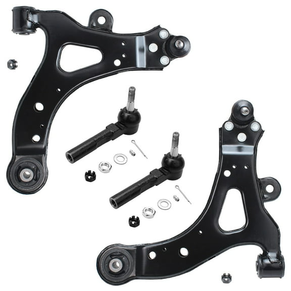 Detroit Axle - 4pc Front End Control Arms Kit for Chevrolet Uplander Buick Rendezvous Terraza Pontiac Aztek Montana Saturn Relay 2 Lower Control Arms w/Ball Joints 2 Outer Tie Rods Replacement