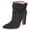 Black, variant on Women Pointed Toe Ankle Boot Chunky High Heels Pull On Winter Slouch Booties Shoe Size 10 Black