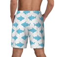 thumbnail image 4 of Haiem Party Shark Cute Mens Swim Trunks with Compression Liner 2 in 1 Swimming Shorts Stretch Swimwear Quick Dry,Board Shorts-Large, 4 of 9