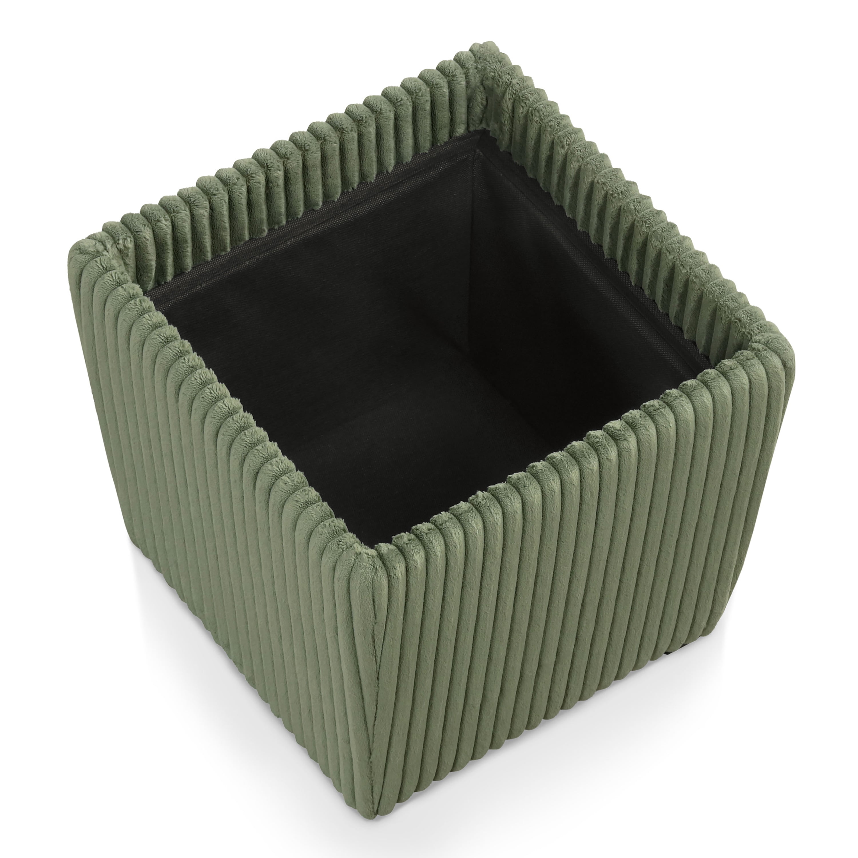 Furniture of America Cheri Modern Chenille Tray Top Storage Ottoman, Green