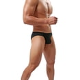 thumbnail image 6 of Xidunhg Men's Supersoft Modal Briefs Low Rise Lightweight Underwear Black/3pack 2XL, 6 of 8
