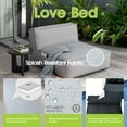 thumbnail image 5 of Evita Patio Furniture Bean Bag 2 Person Light Gray Chaise Lounge Chair, 5 of 8