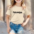 thumbnail image 2 of Big Kid Children City Place Name Theme Printed T Shirt Boys And Girls Casual Comfortable Top Top Hoodies for Teen Girls Western Tops for Teen Flannel 14 Years Bikini 8-9 Years Beige, 2 of 4
