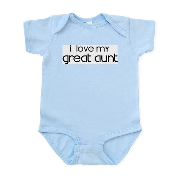 CafePress - I Love My Great Aunt Infant Bodysuit - Baby Light Bodysuit, Size Newborn - 24 Months
